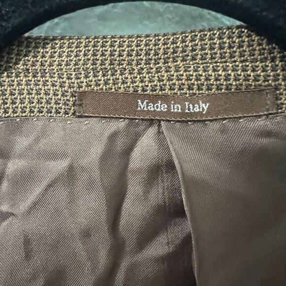 Ermenegildo Zegna Trofeo Silk Brown Glen Plaid Blazer 56L (IT)/46L (US) - Picture 5 of 7